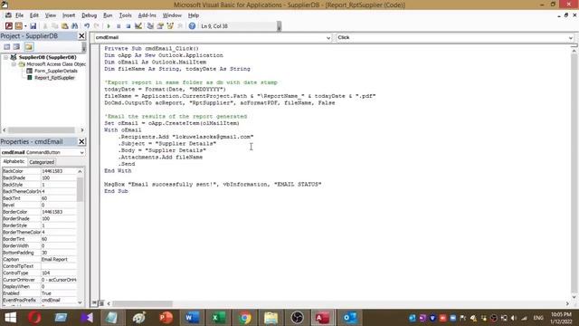How To Send Email From Ms Access | Send Email Via Ms Access | Ms Access Email