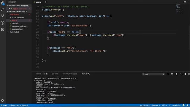 Twitch Bot Development - Link Detection System - Episode 2