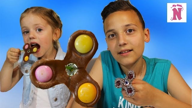 Шоколадный Съедобный Фиджет СПИННЕР из конфет ШОКОЛАД Vs МАРМЕЛАД Fidget Spinner Chocolate Challenge