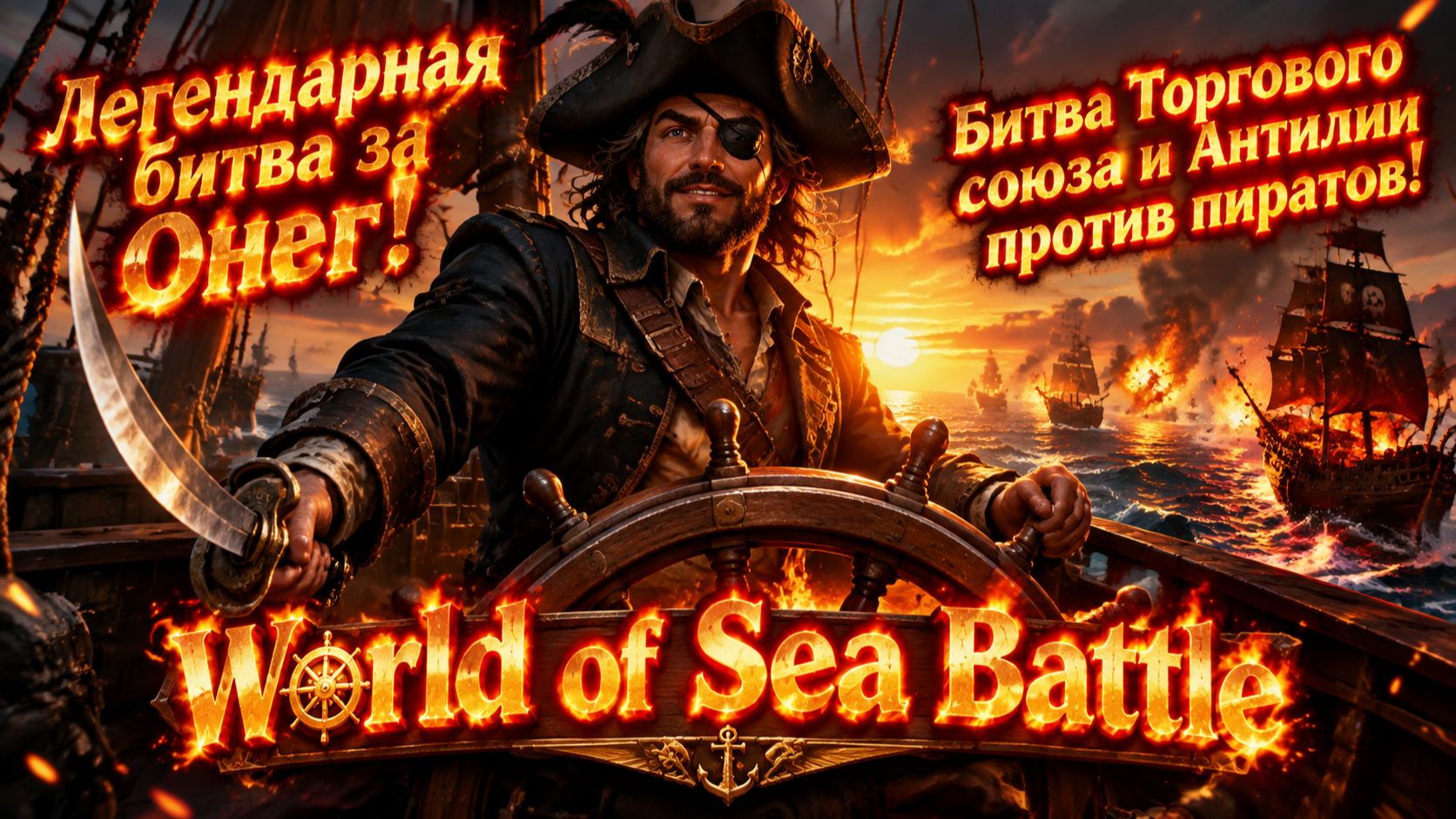 World Of Sea Battle Легендарная битва за Онег! Т.С. и Антилия Vs. пиратов!