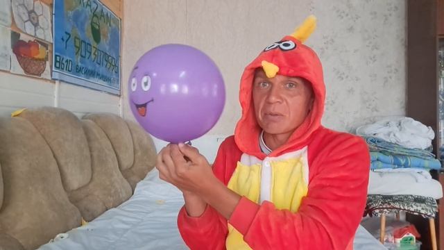 They Blew Up A Green Pirate Balloon And It Burst.