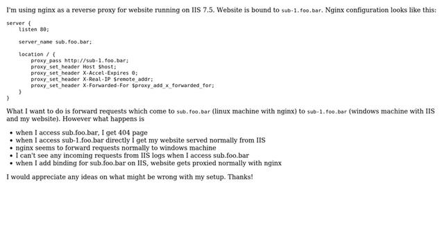 DevOps & SysAdmins: Nginx Reverse Proxy And IIS (2 Solutions!!)
