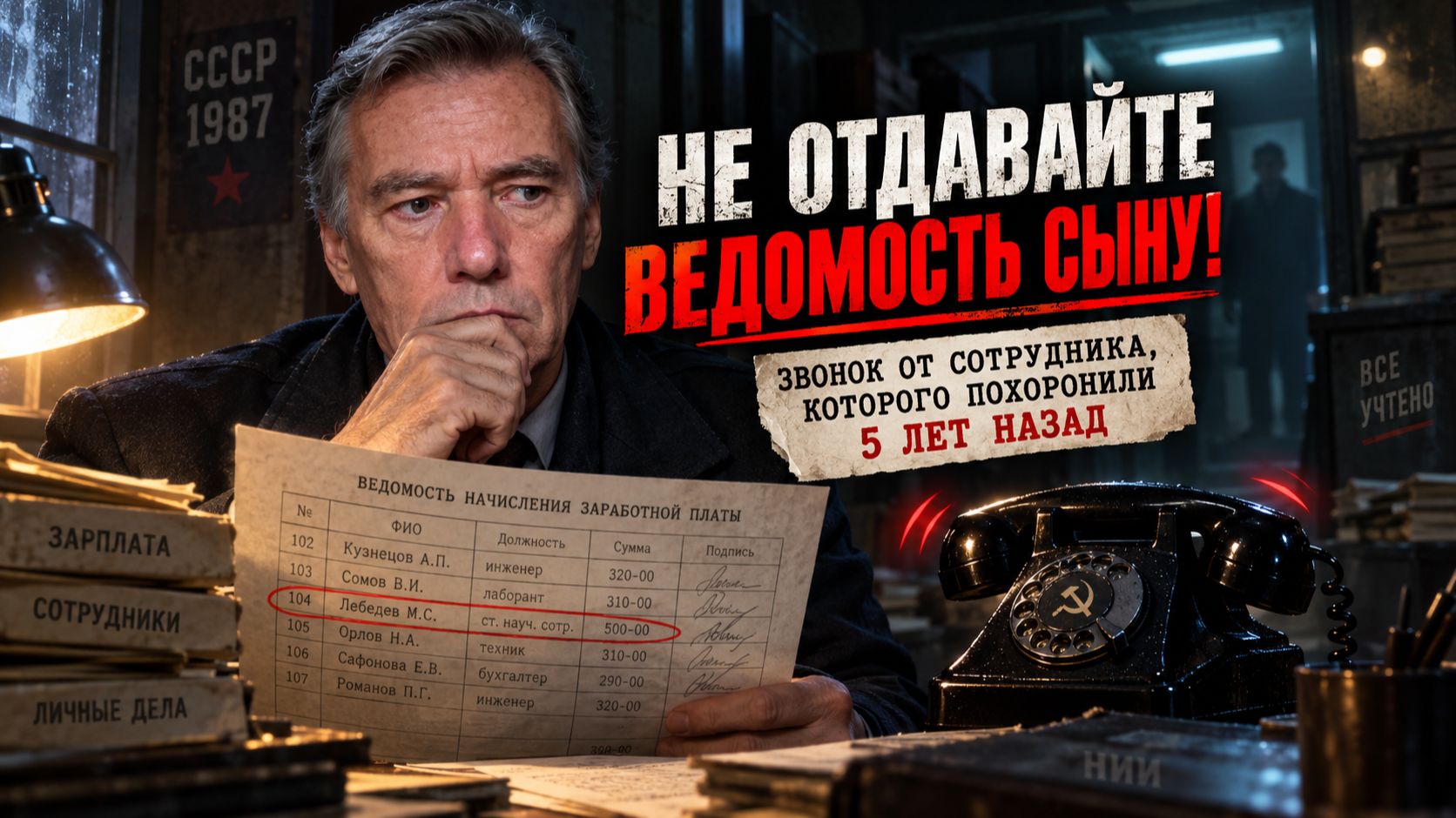 Не отдавайте ведомость сыну! Звонок от сотрудника, которого похоронили 5 лет назад. Мистика