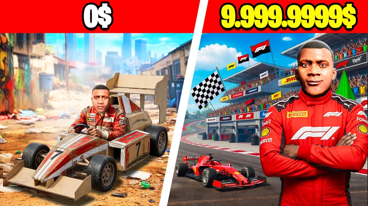 БЕДНЫЙ ГОНЩИК ФОРМУЛЫ 1 vs БОГАТЫЙ ГОНЩИК ФОРМУЛЫ 1 в ГТА 5!