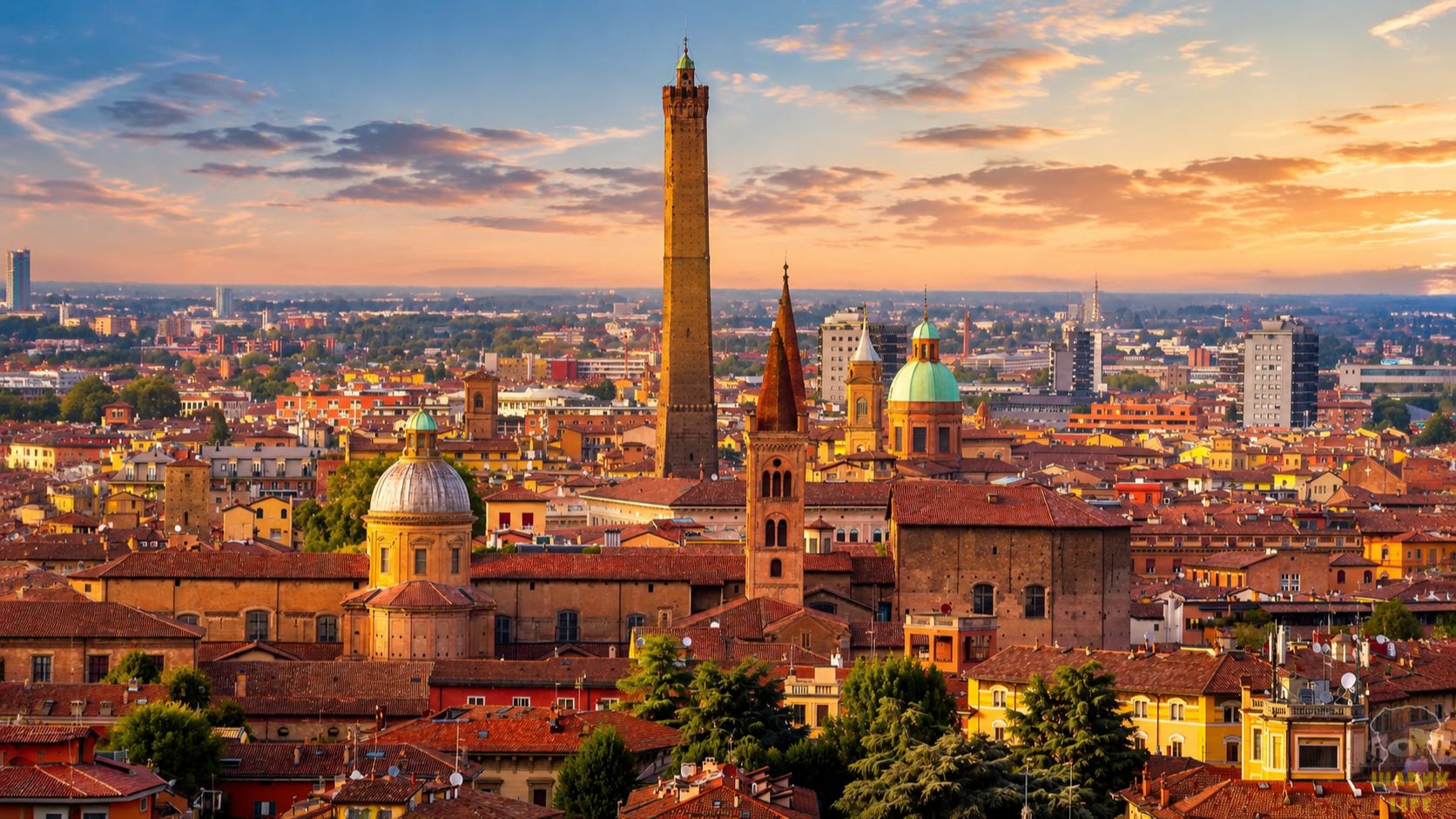 Прогулка по Болонье 🇮🇹 Италия 4K HDR — Старый город, средневековые башни и знаменитые портики
