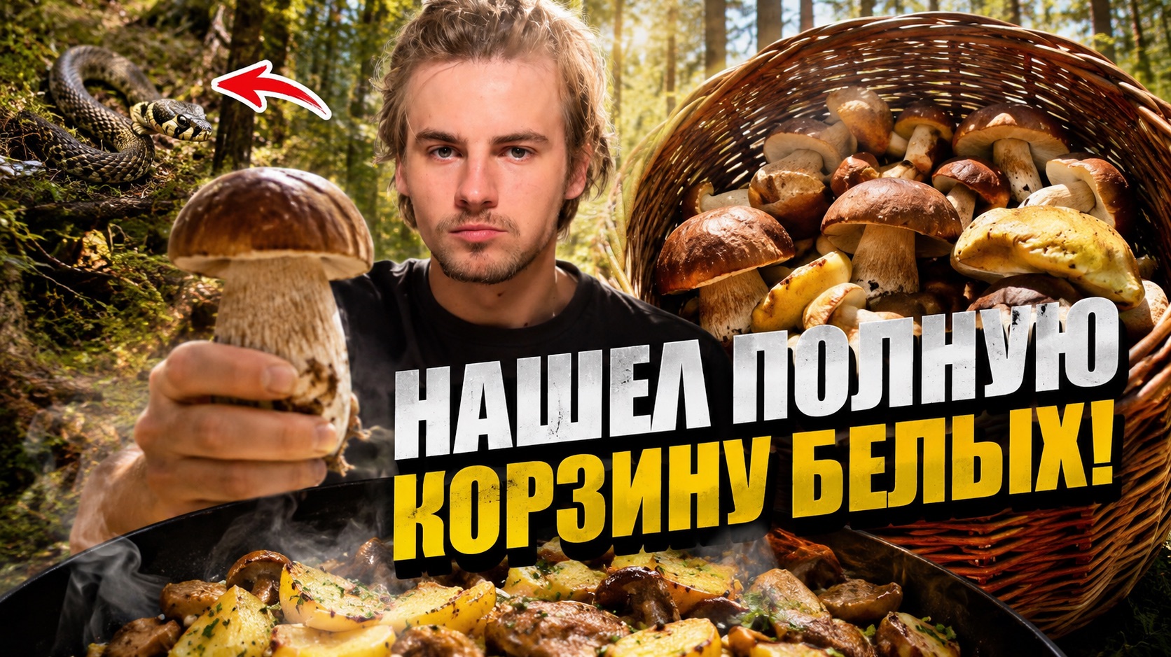 НАШЁЛ ПОЛНУЮ КОРЗИНУ БЕЛЫХ!