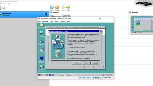How To Install Windows 2000 On VirtualBox 6 | SYSNETTECH Solutions