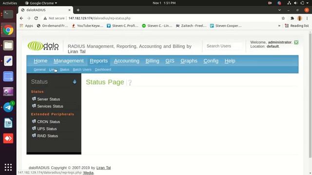 FreeRadius Server With Daloradius Web Client Deployment Service