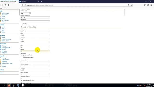 MS SQL+DBeaver+ PostgreSQL+ Geoserver
