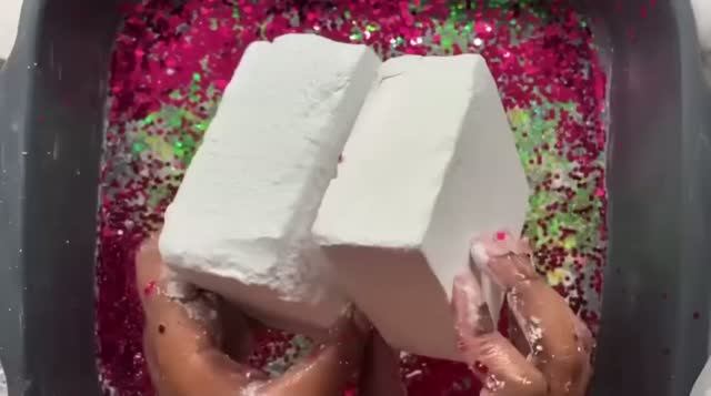 ASMR Crush Chalk ⬜️⬜️⬜️🟢neon+H2O💦3в1