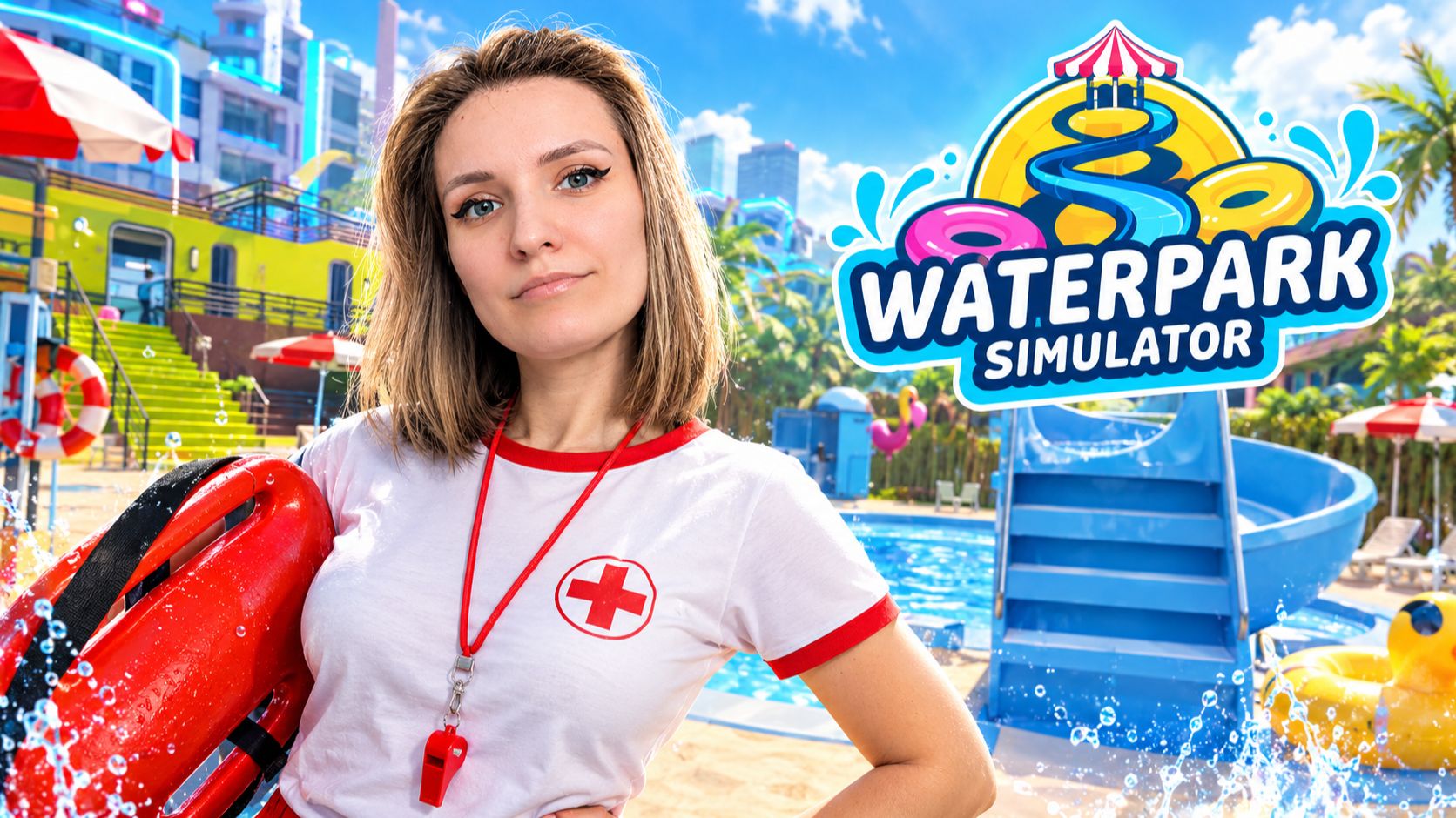 АКВАПАРК С ЧАТТЕРСАМИ ч.2 ► WATERPARK SIMULATOR СТРИМЧЕСТЕР #687