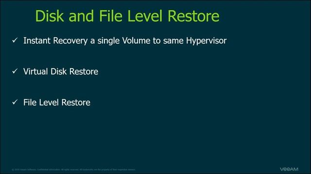 Restore Options In Veeam Backup And Replication