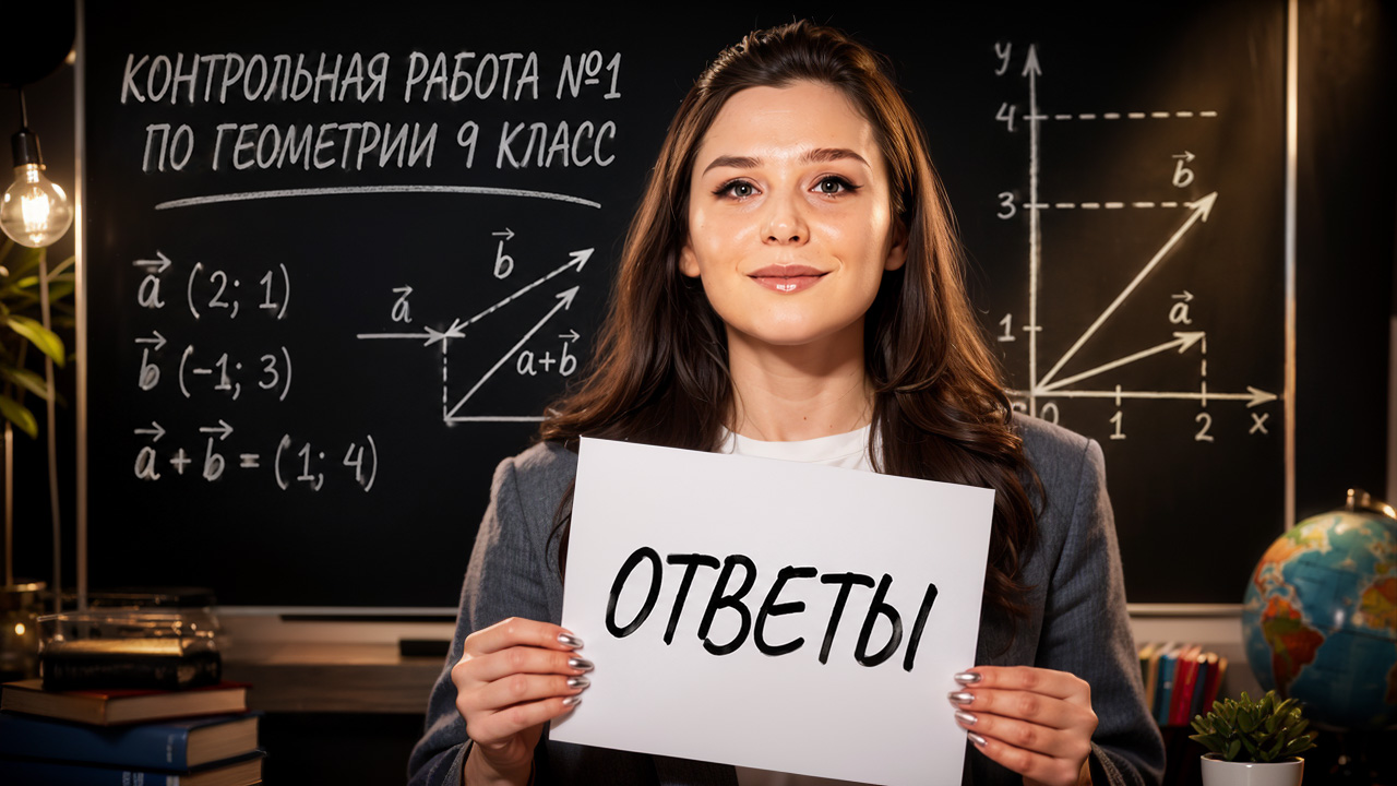 Контрольная работа по геометрии №1 | 9 класс | Векторы. Метод координат