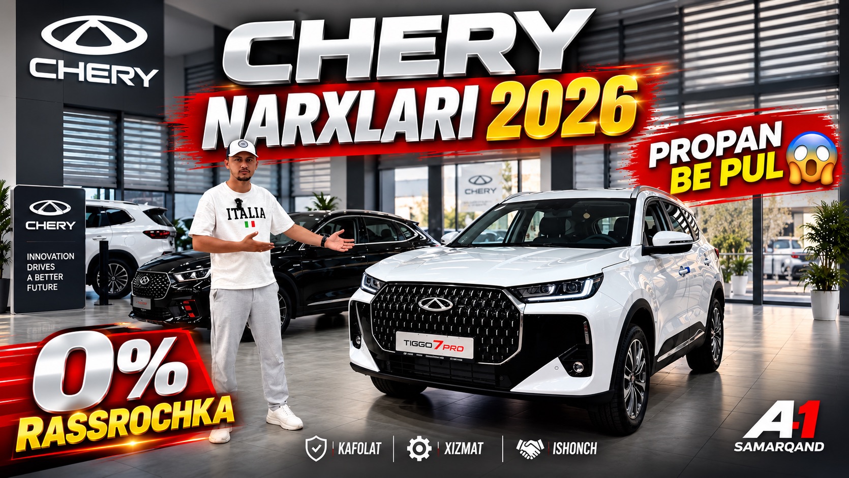 Chery Narxlari 2026 Yangi Narxlar