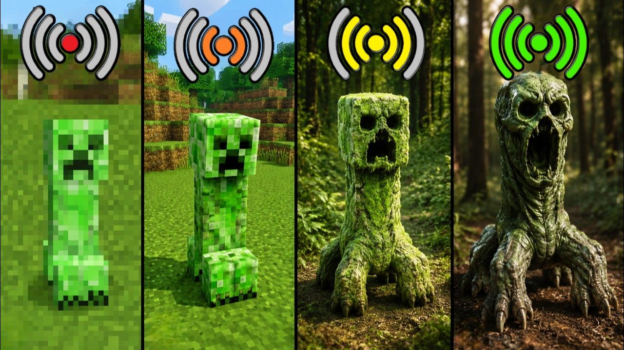 Minecraft: все эксперименты Creeper с разными Wi-Fi - подборка-