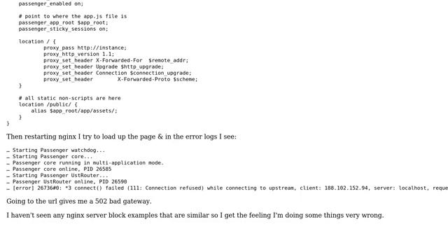 DevOps & SysAdmins: Nginx Doesn't Start Passenger/Nodejs