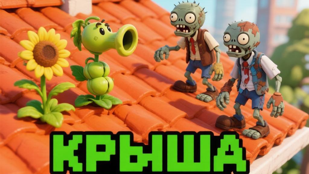 Растения ☘️ против Зомби 🧟. Крыша. День 2.