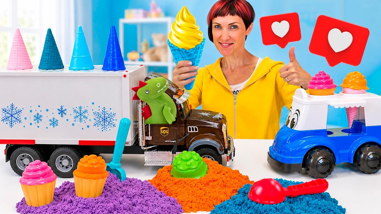 Мороженое из песка растаяло! Маша и динозаврик чинят рефрижератор 🍦🦕 | Для детей