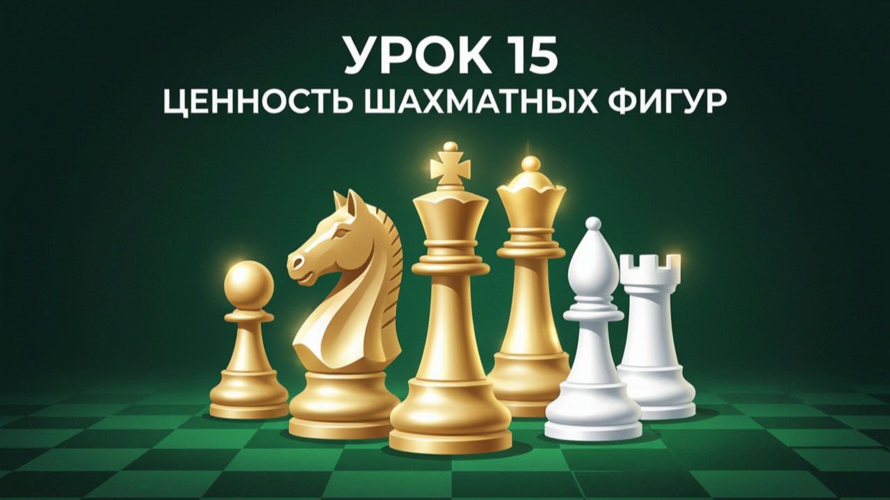 Урок 15: ЦЕННОСТЬ шахматных фигур ♔, какая у них СИЛА ♕- для Новичков ♙