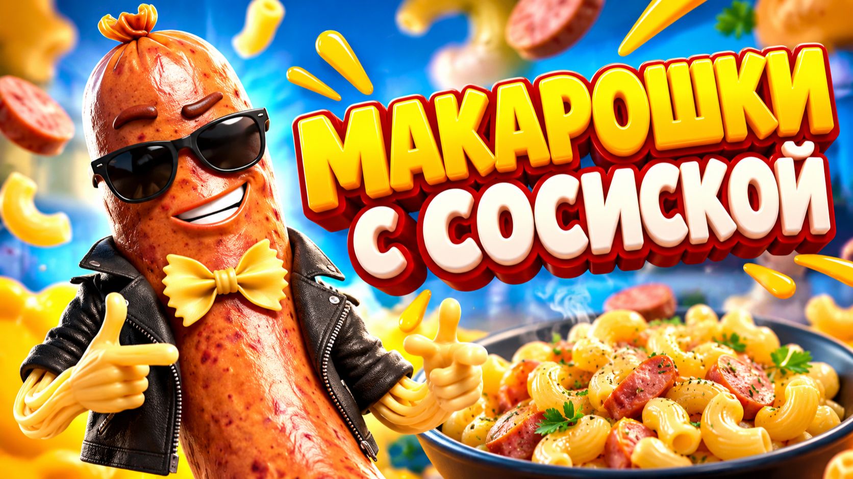 МАКАРОШКИ С СОСИСКОЙ! ДЕТСКИЕ ПЕСНИ и Мультики для Малышей | Веселые Песенки для Детей | Ля-Ля Лэнд