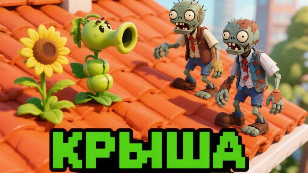 Растения ☘️ против Зомби 🧟. Крыша. День 2.