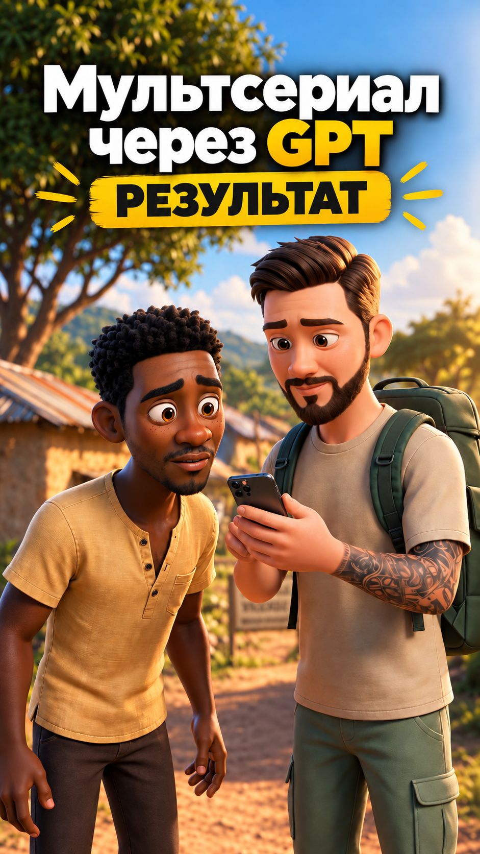 Мультсериал через нейросети. Результат