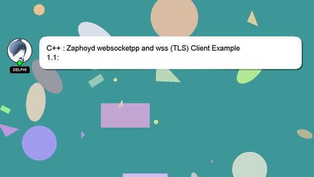 C++ : Zaphoyd Websocketpp And Wss (TLS) Client Example