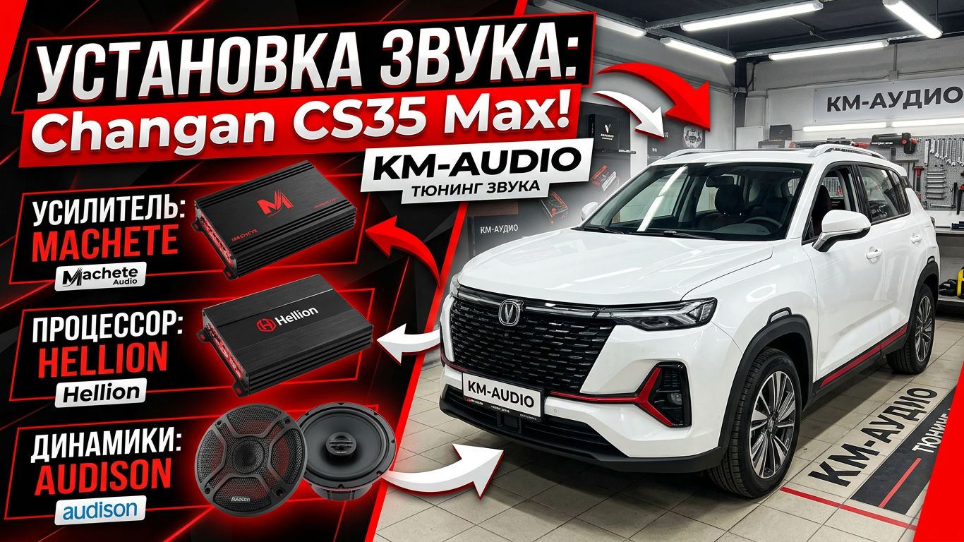 Changan CS35 Max / Установка автозвука, изготовление подиума под усилители
