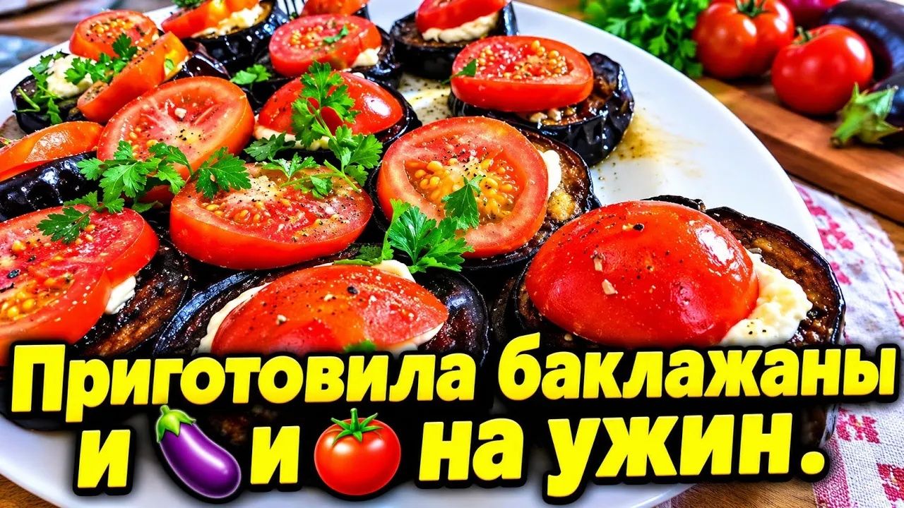 Наталья Губарева. ПРИГОТОВИЛА БАКЛАЖАНЫ  С ПОМИДОРАМИ НА УЖИН ⧸ ЖИЗНЬ В СЕЛЕ #villagelife