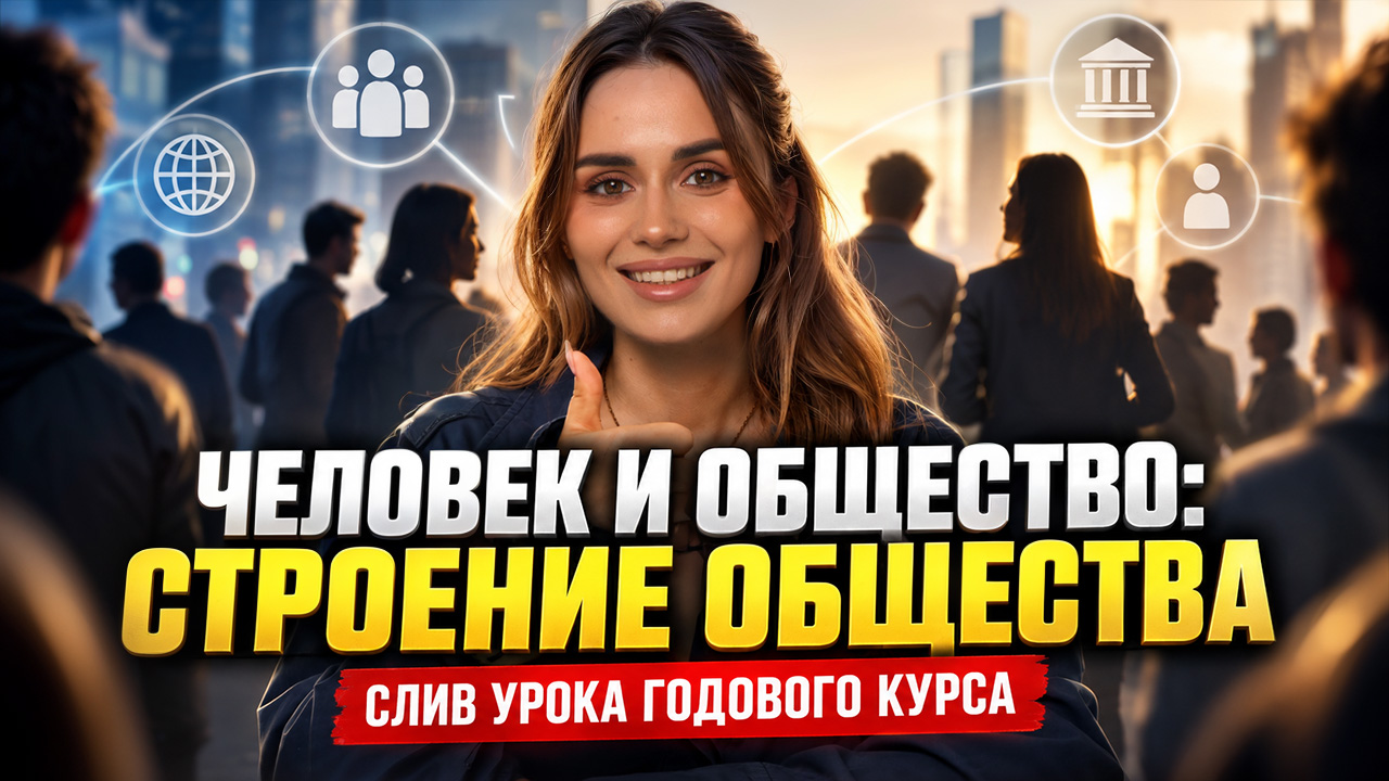 СЛИВ ПЕРВОГО УРОКА КУРСА! ЧЕЛОВЕК И ОБЩЕСТВО: Строение общества ЕГЭ по обществознанию