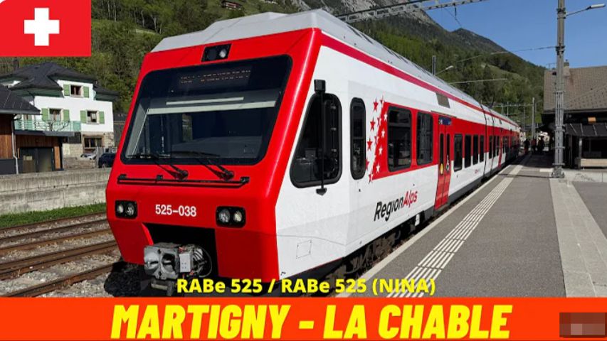 🚄 4К SmartTV ➤ 🌄 Мартиньи → Ле-Шабль → Мартиньи, Сен-Бернар Экспресс, Швейцария - май 2025 г.! 🌄