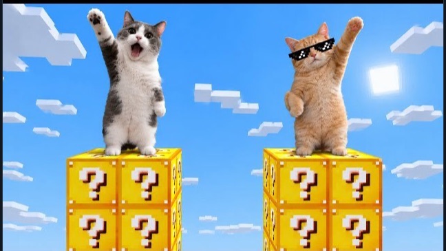 КИСКИ (PUSSY) ВЫЖИВАЮТ В БАШНЕ ИЗ РАНДОМНЫХ БЛОКОВ В МАЙНКРАФТЕI N Minecraft