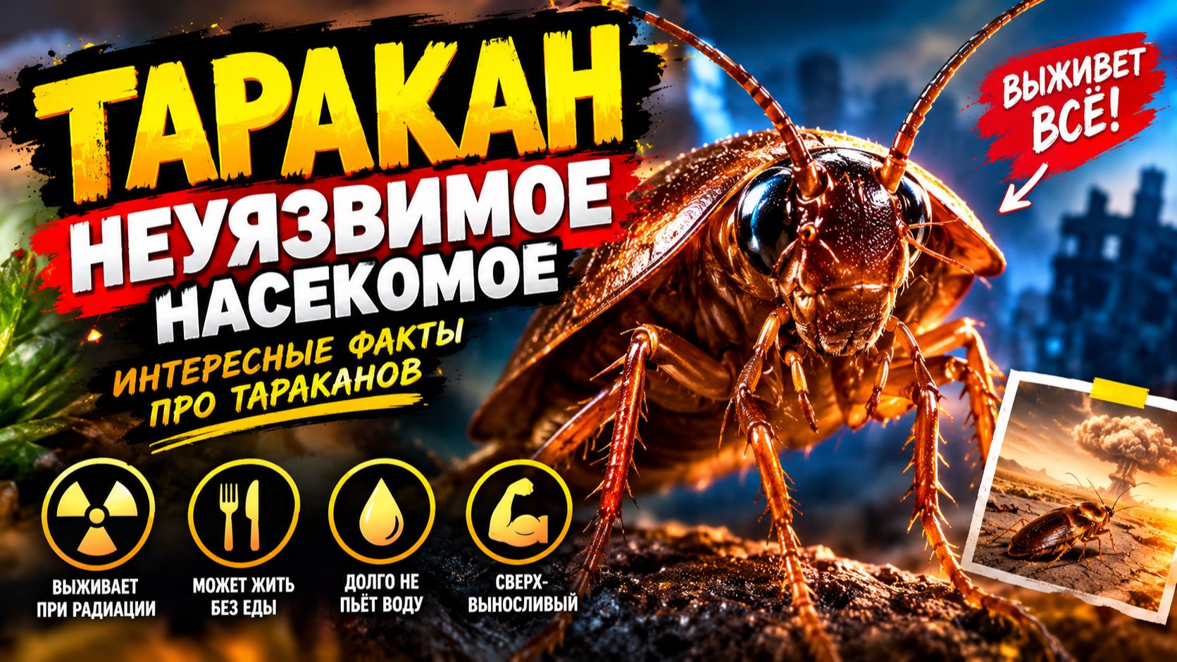 Таракан: Неуязвимое Насекомое | Интересные факты про тараканов