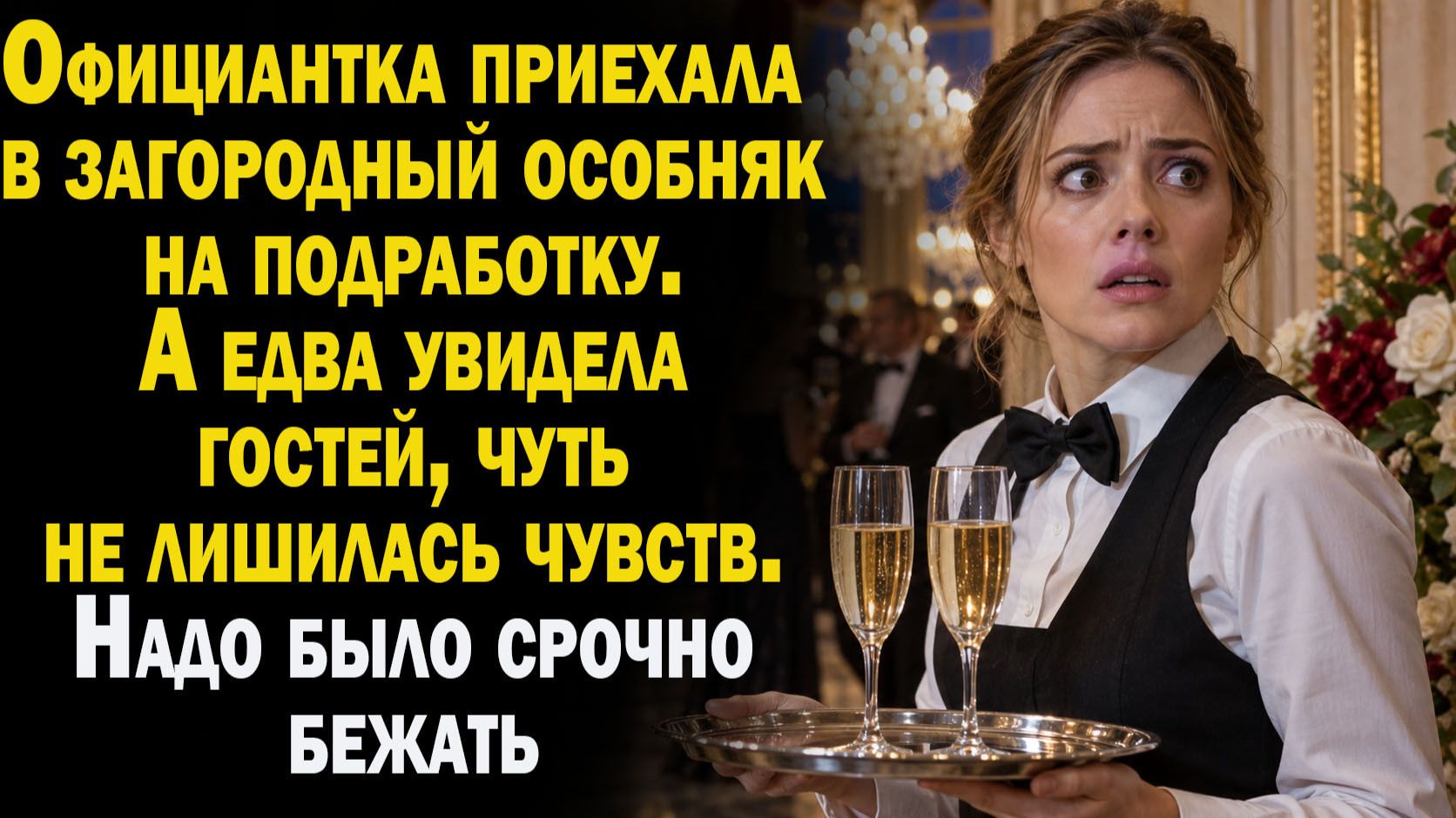 Официантка приехала в загородный особняк ра подработку. А едва увидела гостей, поняла: надо бежать.