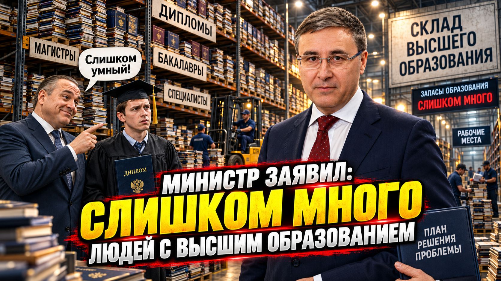 ФАЛЬКОВ: В РОССИИ СЛИШКОМ МНОГО ЛЮДЕЙ С ВЫСШИМ ОБРАЗОВАНИЕМ
