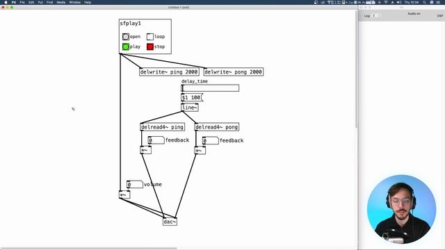 Stereo Ping Pong Delay | Pure Data Tutorial