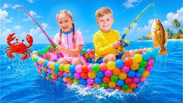 Дети Хотят Порыбачить! Какая Лодка Поплывет, а Какая Утонет?