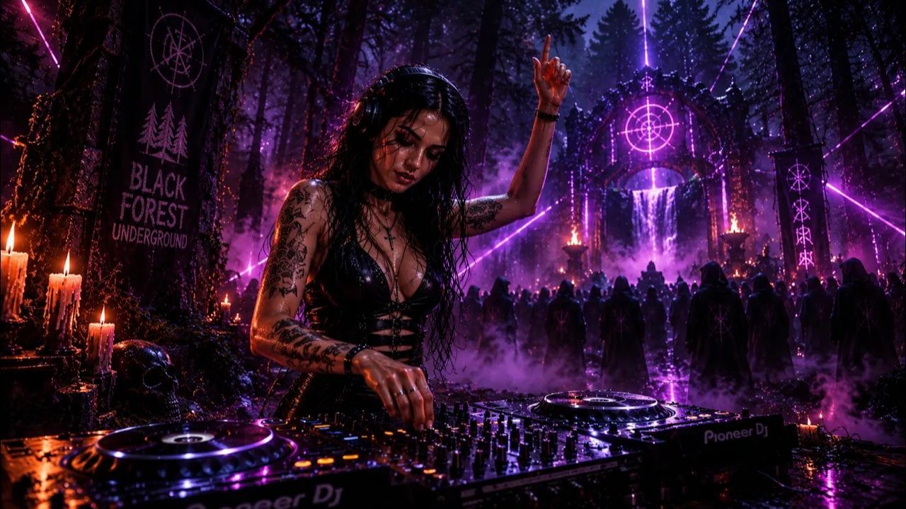 Dark Underground Tech House 2026  Black Forest Ritual  Hypnotic Female DJ & Deep Bass