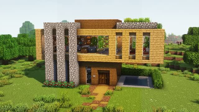 Как построить первый современный дом в Майнкрафте?! Minecraft!