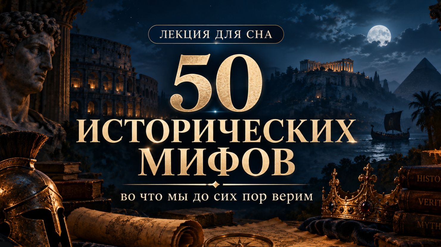 Лекция для сна | 50 исторических мифов, в которые мы до сих пор верим