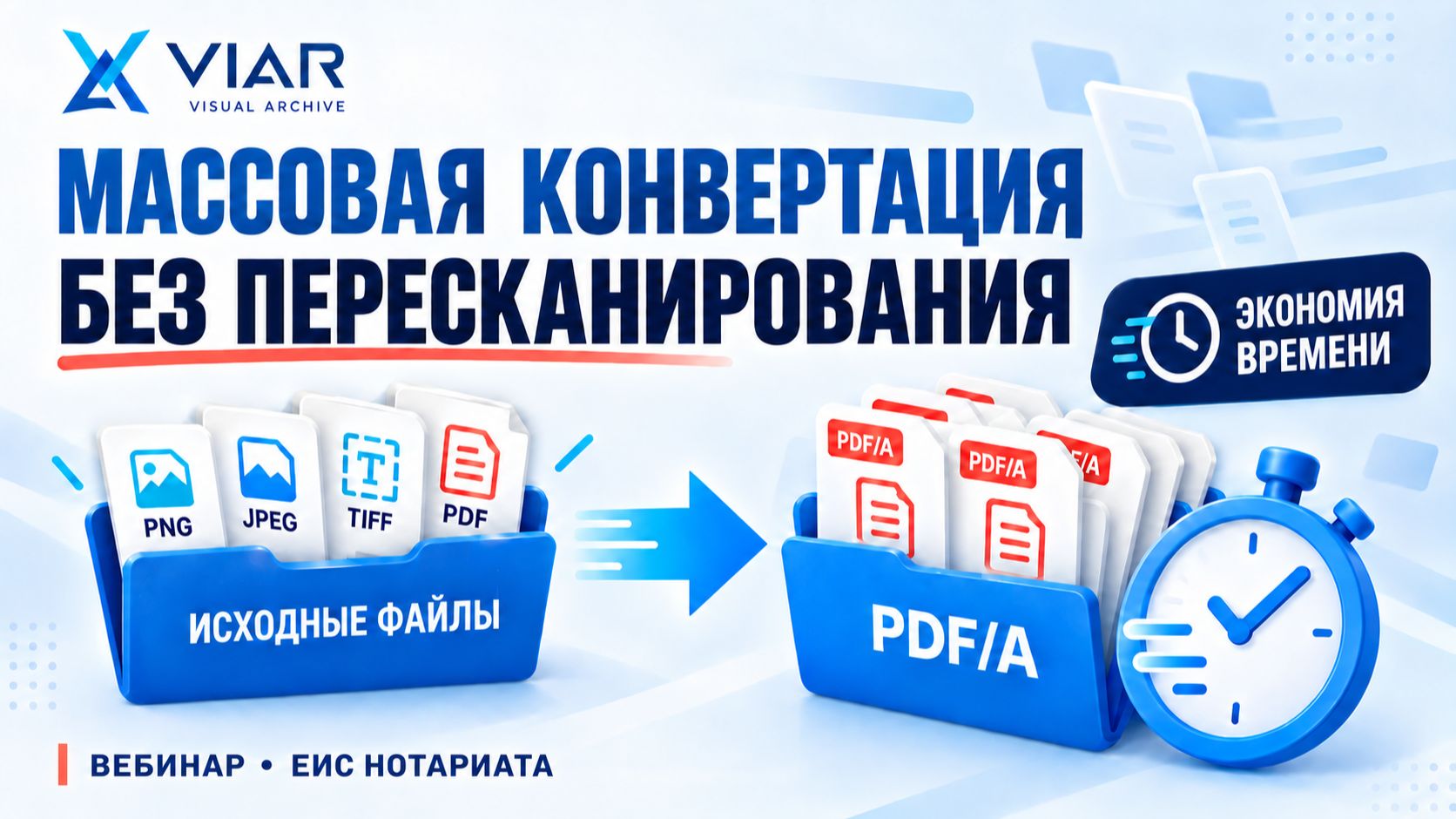 Массовая конвертация в PDF/A без пересканирования | VIAR для нотариусов