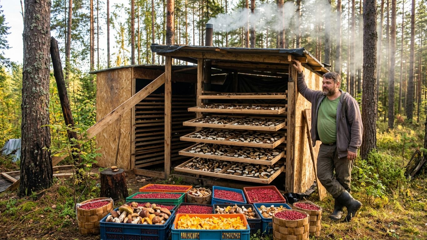 Лесная Грибная сушилка в деле...
