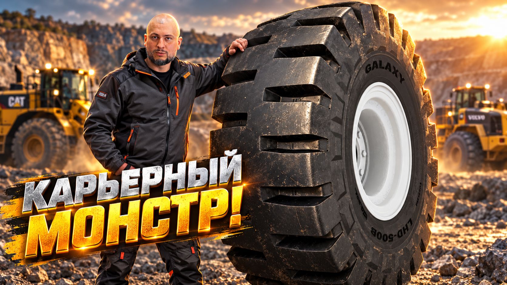 Шина ростом с человека! Обзор карьерного монстра Galaxy LHD500B