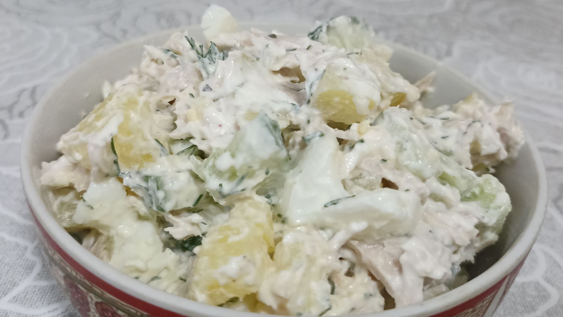 Салат с индейкой