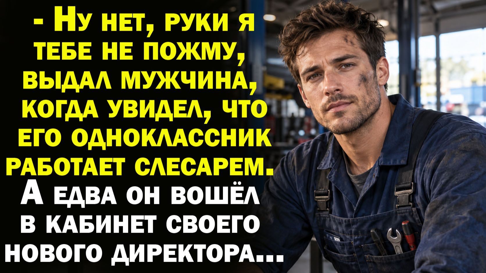 Ну нет, руки я тебе не пожму, выдал мужчина, когда увидел, что его одноклассник работает слесарем.