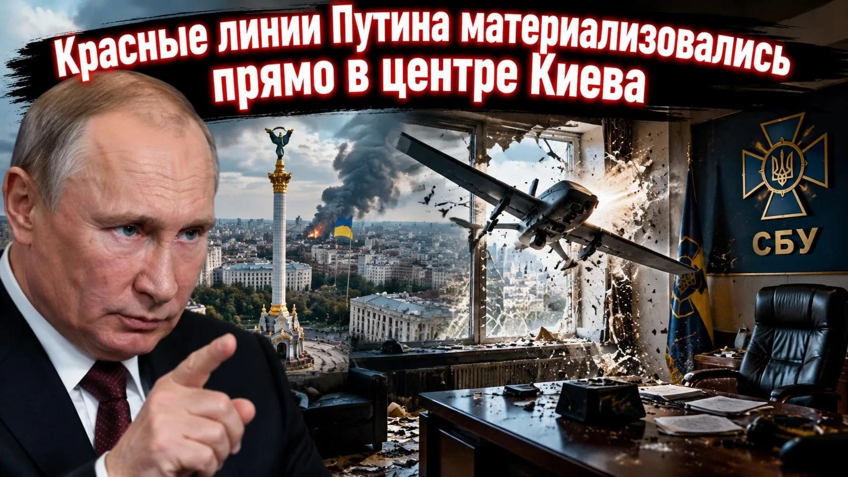 Русский дрон навестил кабинет главы СБУ и оставил после себя только дым и вопросы