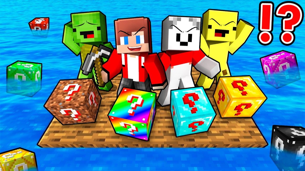 Соревнование JJ & Mikey's LUCKY BLOCK RAFT было провальным! 🌊😱ЧАСТЬ 2 Майнкрафт Minecraft!