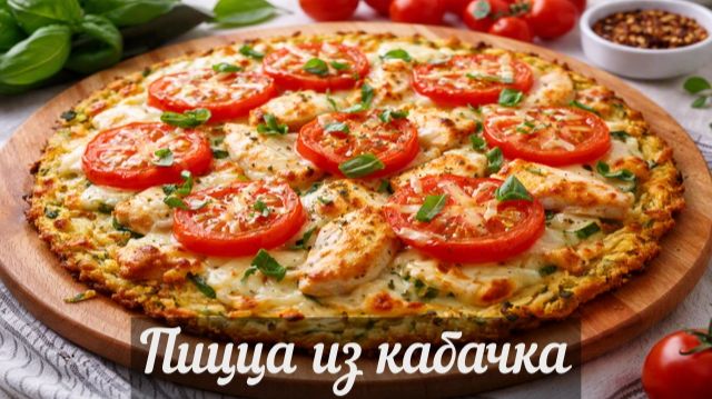 Пицца из кабачка, сочная, нежная и вкусная