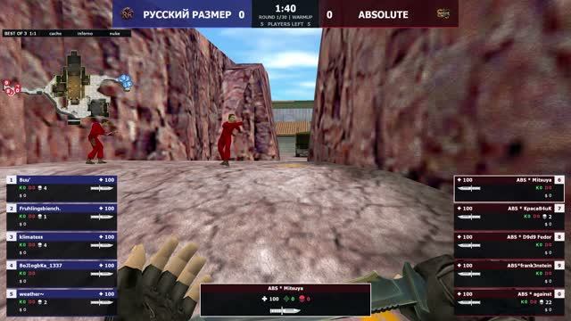 ABSOLUTE -vs- РУССКИЙ РАЗМЕР | 3 карта | Шоу-Матч | @kn1feTV