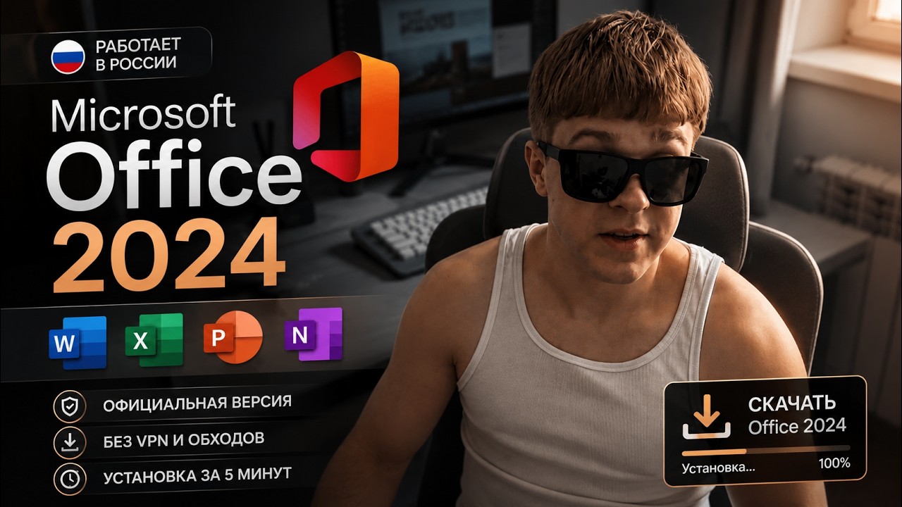 КАК СКАЧАТЬ И УСТАНОВИТЬ OFFICE 2024 БЕСПЛАТНО 🔥 ПОЛНАЯ ИНСТРУКЦИЯ